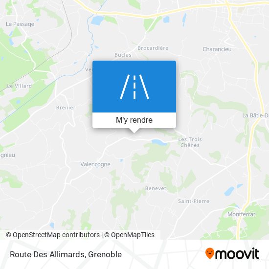 Route Des Allimards plan