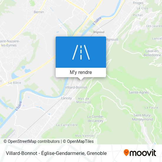Villard-Bonnot - Église-Gendarmerie plan