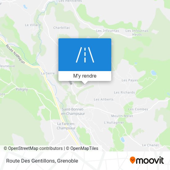 Route Des Gentillons plan