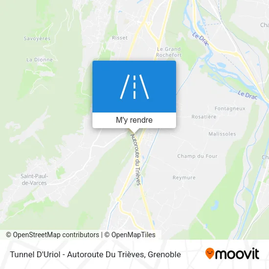 Tunnel D'Uriol - Autoroute Du Trièves plan