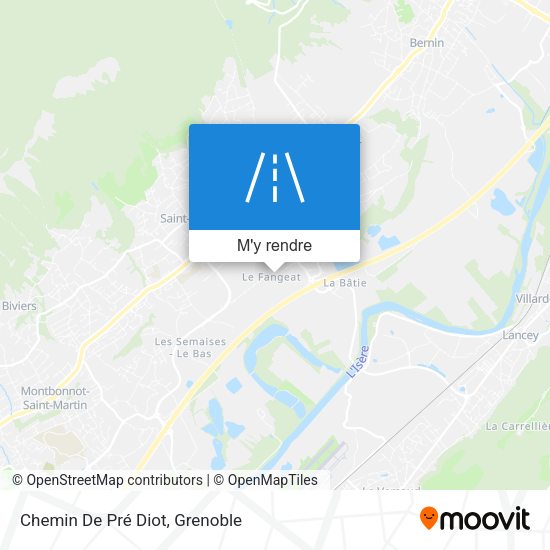 Chemin De Pré Diot plan