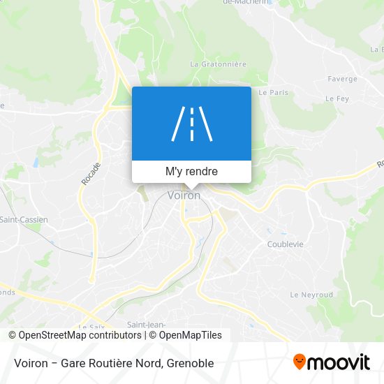 Voiron − Gare Routière Nord plan