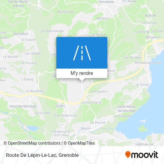 Route De Lépin-Le-Lac plan