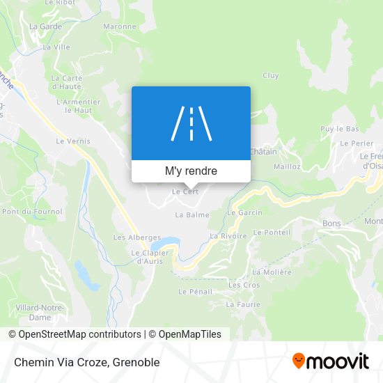 Chemin Via Croze plan