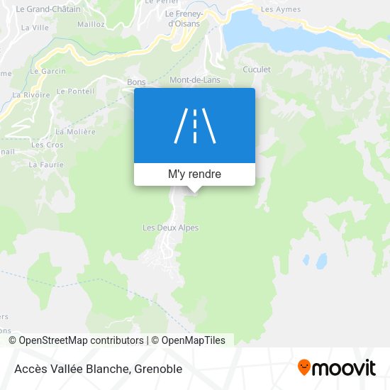Accès Vallée Blanche plan