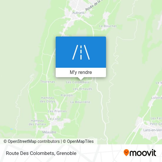 Route Des Colombets plan