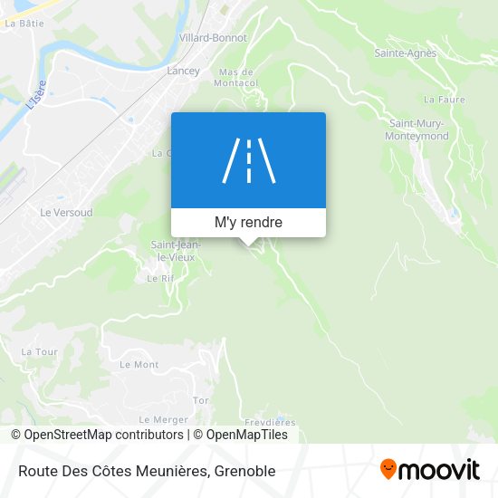 Route Des Côtes Meunières plan