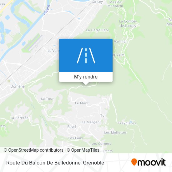 Route Du Balcon De Belledonne plan