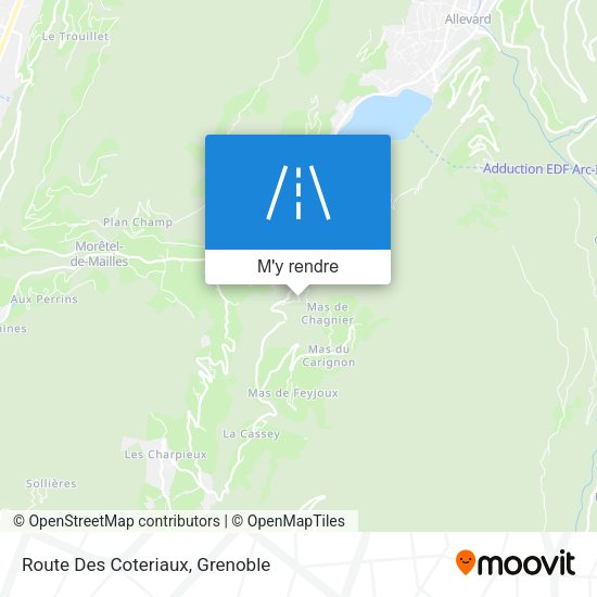 Route Des Coteriaux plan