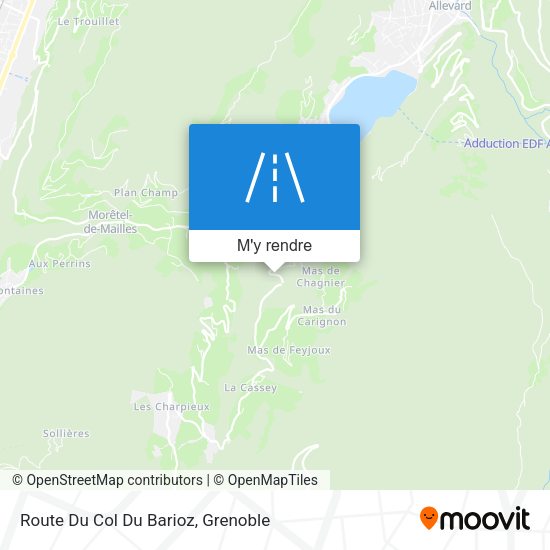 Route Du Col Du Barioz plan