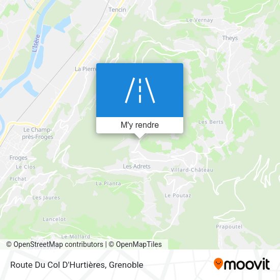 Route Du Col D'Hurtières plan