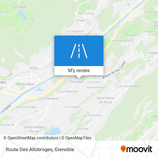 Route Des Allobroges plan
