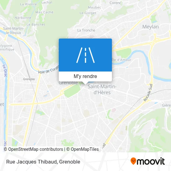 Rue Jacques Thibaud plan