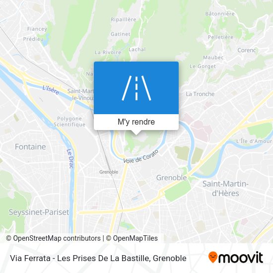 Via Ferrata - Les Prises De La Bastille plan