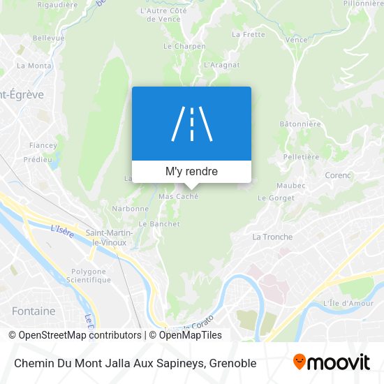 Chemin Du Mont Jalla Aux Sapineys plan