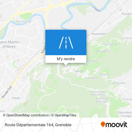 Route Départementale 164 plan