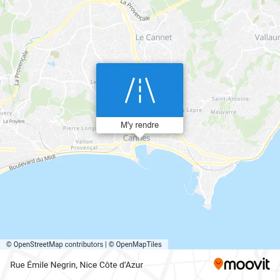 Rue Émile Negrin plan