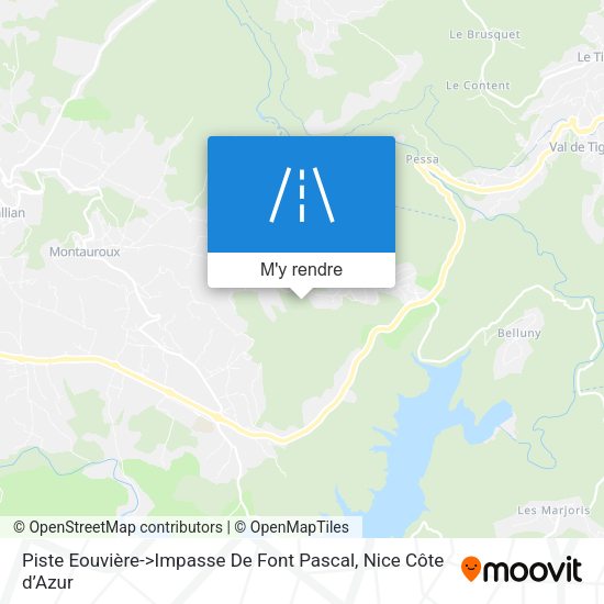Piste Eouvière->Impasse De Font Pascal plan