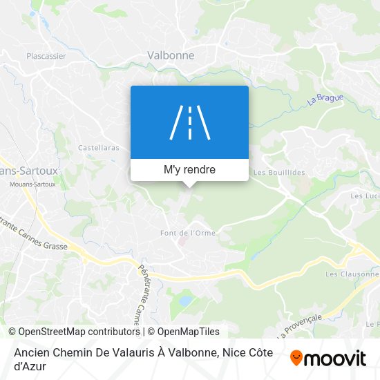 Ancien Chemin De Valauris À Valbonne plan