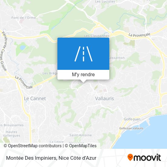 Montée Des Impiniers plan