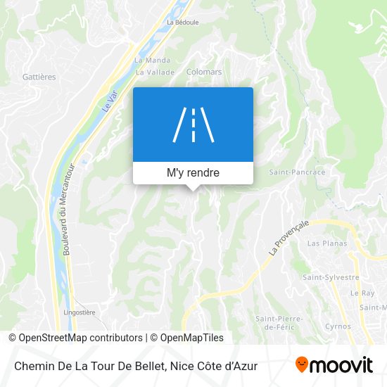 Chemin De La Tour De Bellet plan