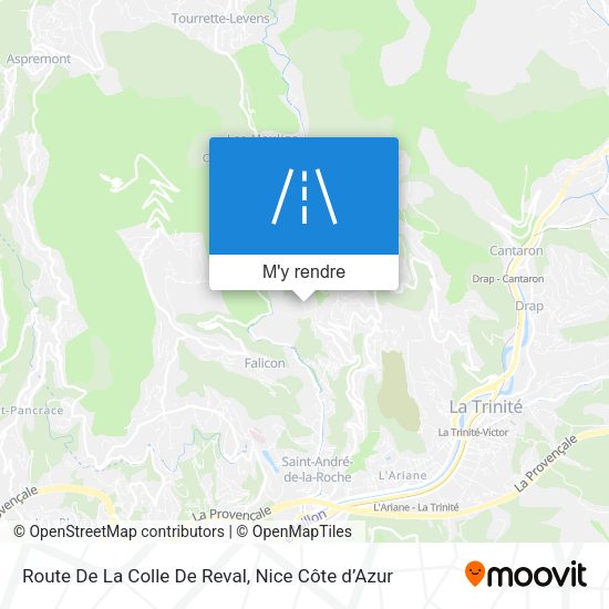 Route De La Colle De Reval plan