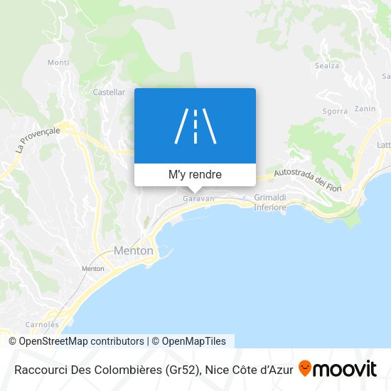 Raccourci Des Colombières (Gr52) plan