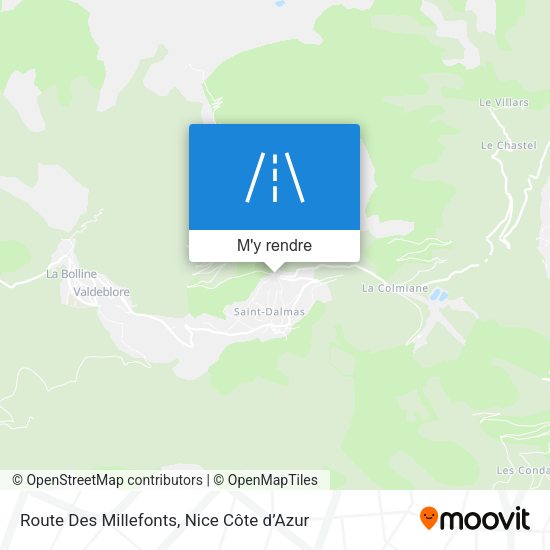 Route Des Millefonts plan