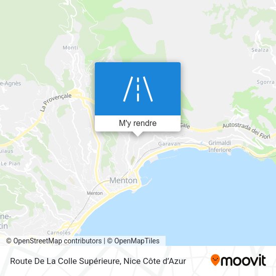 Route De La Colle Supérieure plan