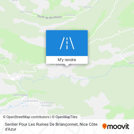 Sentier Pour Les Ruines De Briançonnet plan