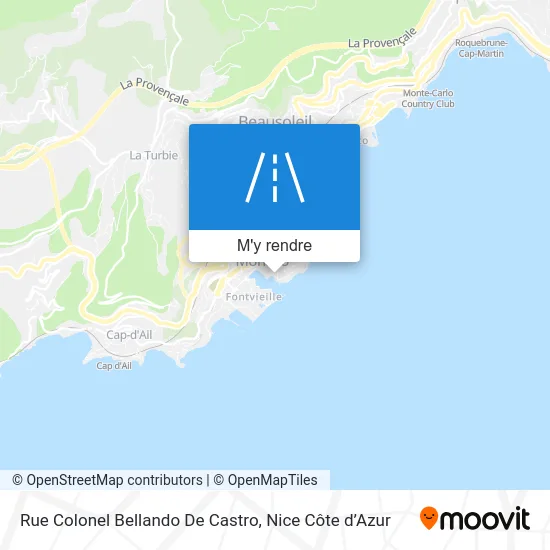 Rue Colonel Bellando De Castro plan