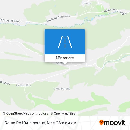 Route De L'Audibergue plan