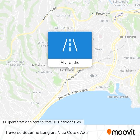Traverse Suzanne Lenglen plan