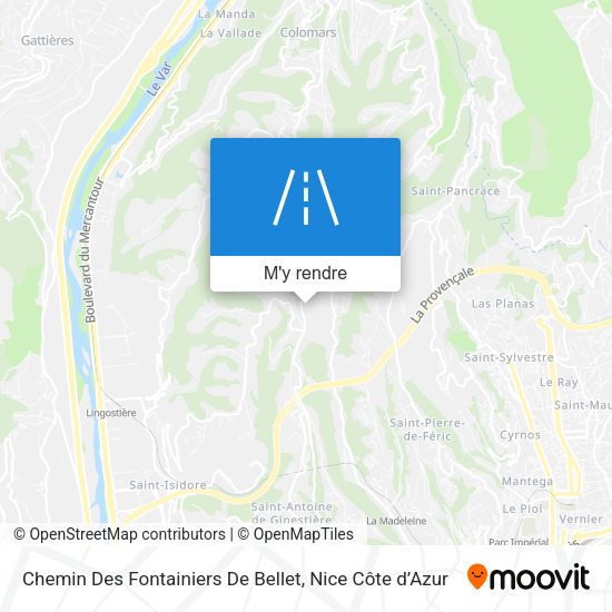 Chemin Des Fontainiers De Bellet plan