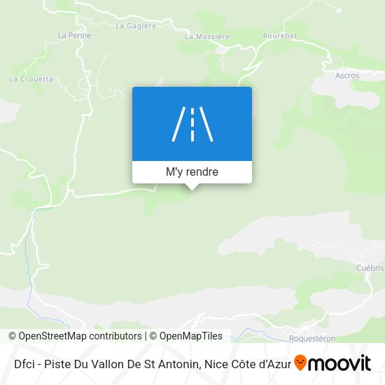 Dfci - Piste Du Vallon De St Antonin plan