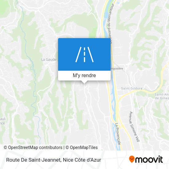 Route De Saint-Jeannet plan