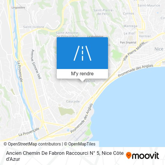 Ancien Chemin De Fabron Raccourci N° 5 plan