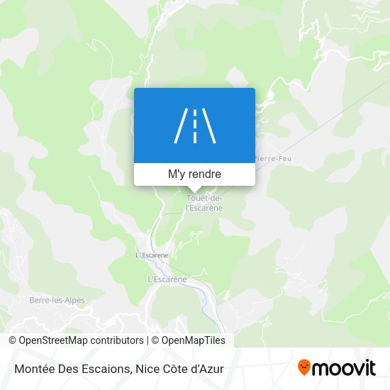 Montée Des Escaions plan