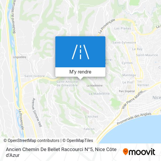 Ancien Chemin De Bellet Raccourci N°5 plan
