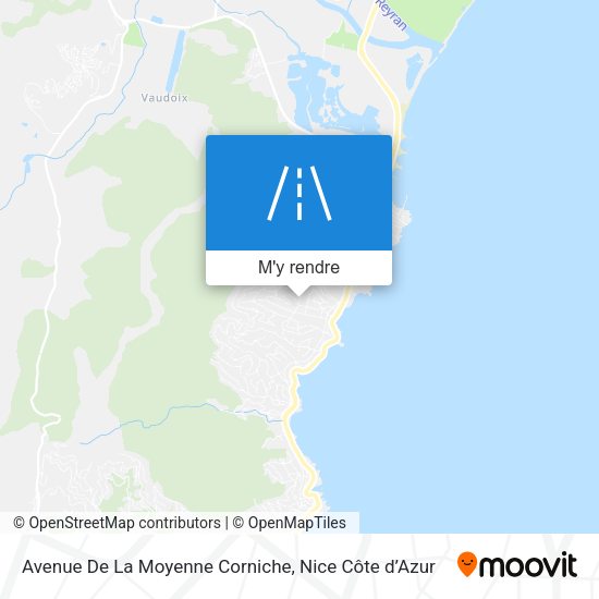 Avenue De La Moyenne Corniche plan