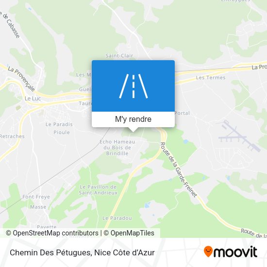 Chemin Des Pétugues plan