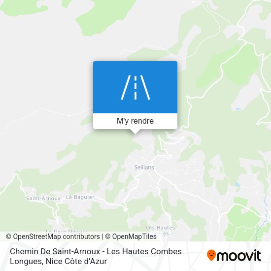 Chemin De Saint-Arnoux - Les Hautes Combes Longues plan