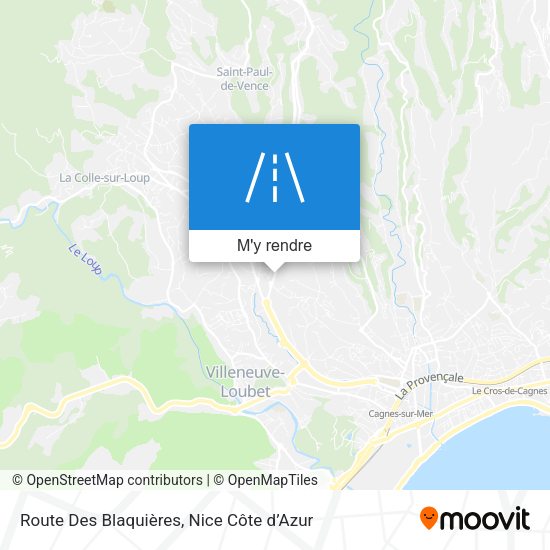 Route Des Blaquières plan