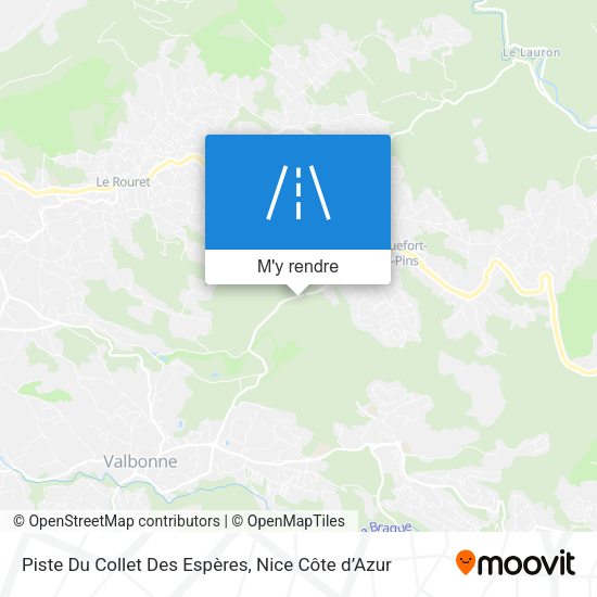 Piste Du Collet Des Espères plan