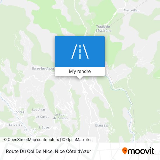 Route Du Col De Nice plan