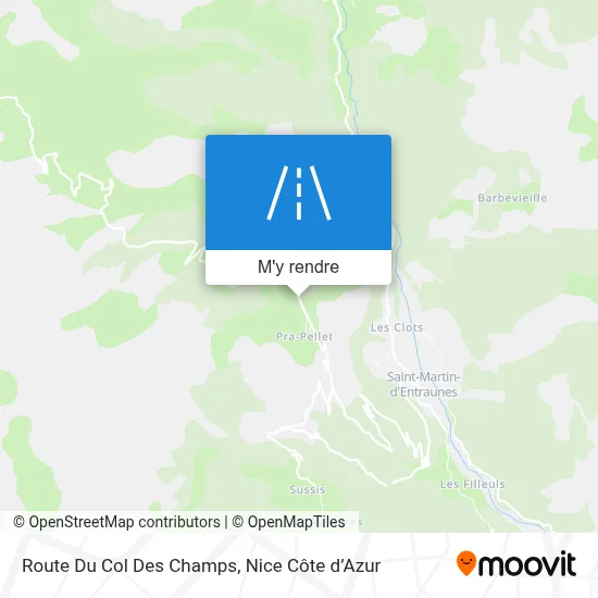 Route Du Col Des Champs plan