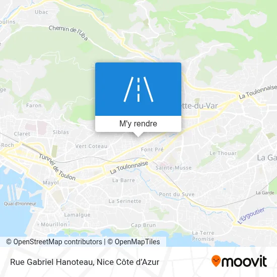 Rue Gabriel Hanoteau plan