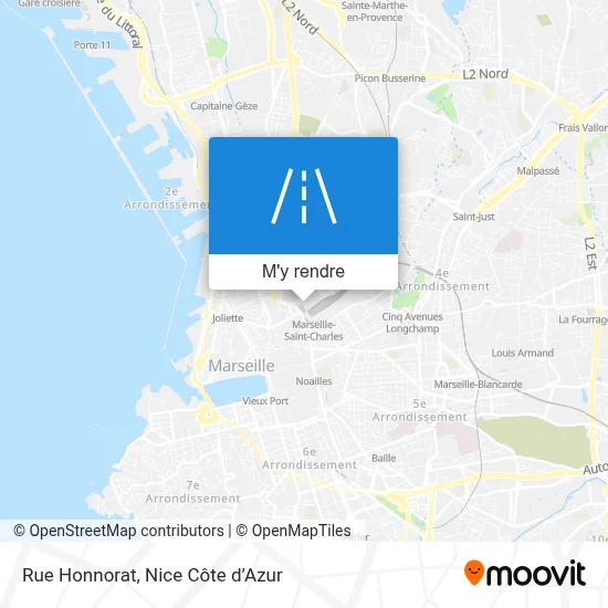 Rue Honnorat plan