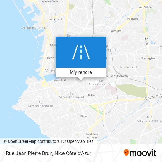 Rue Jean Pierre Brun plan