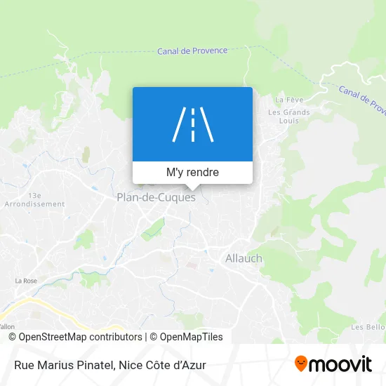 Rue Marius Pinatel plan
